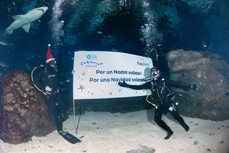 Angel Llacer en el Oceanario del Aquàrium