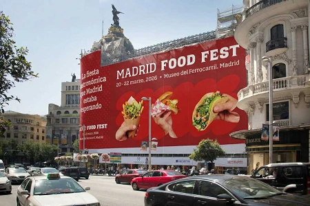 Lona en Gran Vía de Madrid Food Fest