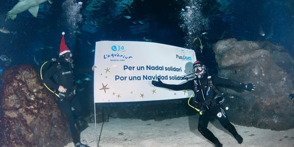 Angel Llacer en el Oceanario del Aquàrium
