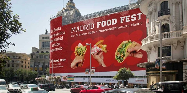 Lona en Gran Vía de Madrid Food Fest